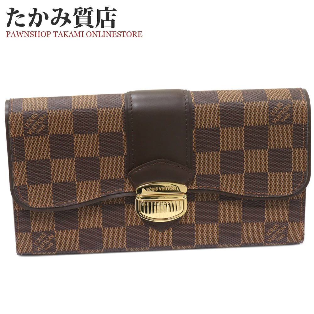 Louis Vuitton Zip around Long Wallet Damier Portefeuille Sistina CK